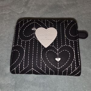 Luv Betsy Black and White Heart Pattern Wallet